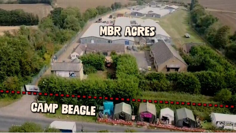 Camp Beagle situated outside the entrance of MBR Acres